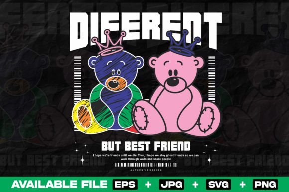Best Friend Bear Couple - Svg Design: Creative Vector Asset