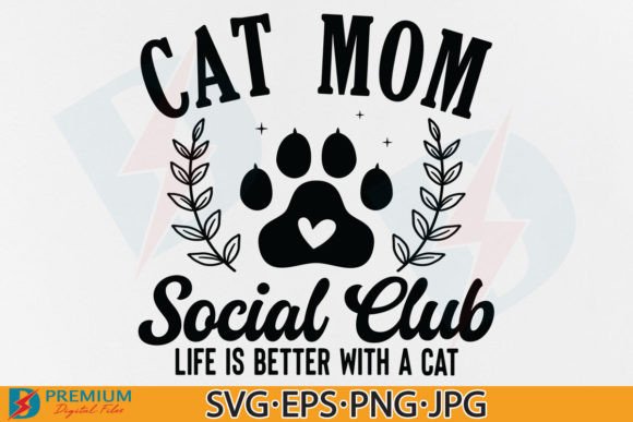 Cat Mom SVG: Retro Design for Creative Projects