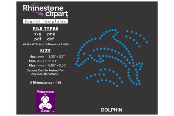 Dolphin Rhinestone Template: Sparkling Design for Creative Projects