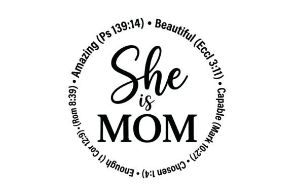 Elevate Faith-Based Branding with She is Mom Scripture Design
