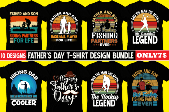 Father's Day T-shirt Design Bundle: A Designer's Toolkit