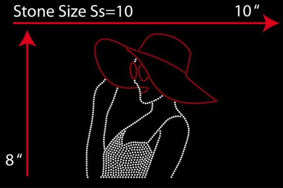 Girl for Hat Rhinestone Design: A Versatile Graphic Asset