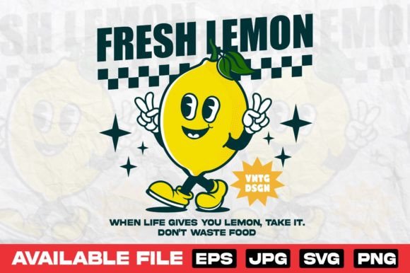 Infuse Retro Charm into Modern Projects with a Lemon Cartoon Character