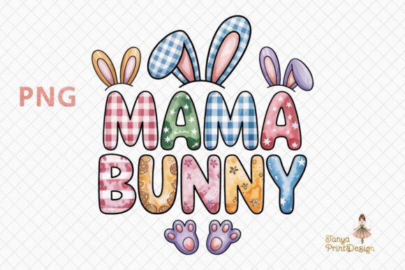 Mama Bunny Easter Clipart PNG Design