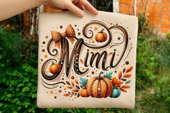 Mimi Fall Pumpkin Bow Autumn Girl Design: A Seasonal Asset
