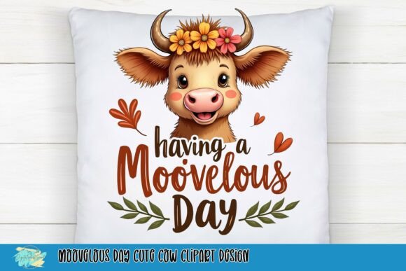 Moovelous Day Cow Clipart: A Charming Design Asset