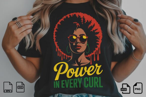 Power in Every Curl: A Bold Afro Design for Empowering Visuals