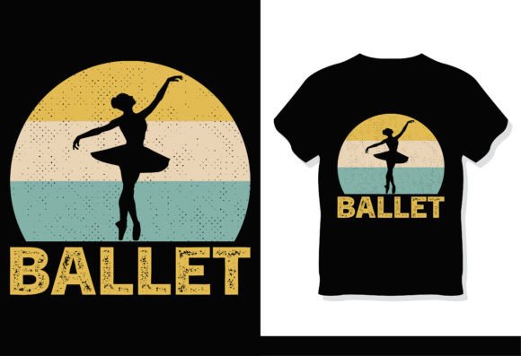 Retro 80s 90s Ballet T-shirt Design: Nostalgic Aesthetics for Modern Branding