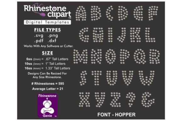 Rhinestone Design FONT - HOPPER 1