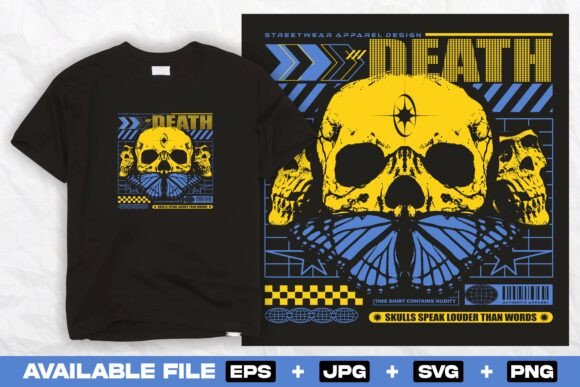 Urban Edge: The Grunge Skull and Butterfly Design Aesthetic