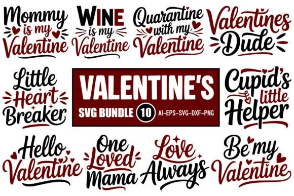 Valentine's SVG Design Bundle: 10 Love-Themed Designs